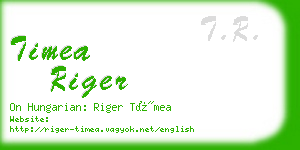 timea riger business card